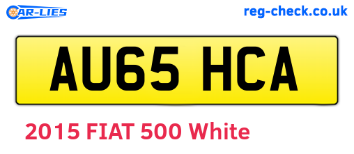 AU65HCA are the vehicle registration plates.
