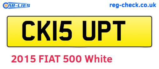 CK15UPT are the vehicle registration plates.