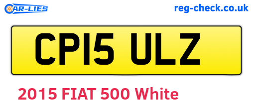 CP15ULZ are the vehicle registration plates.