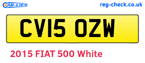 CV15OZW are the vehicle registration plates.
