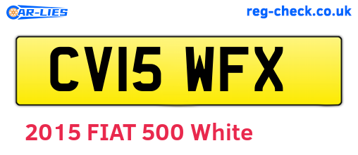 CV15WFX are the vehicle registration plates.