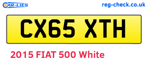 CX65XTH are the vehicle registration plates.