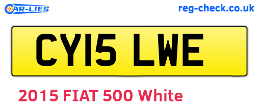 CY15LWE are the vehicle registration plates.