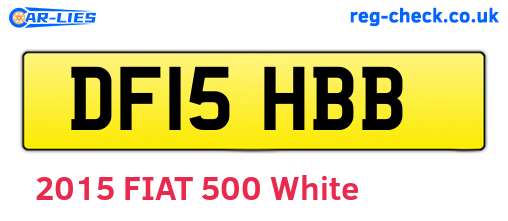 DF15HBB are the vehicle registration plates.