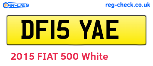 DF15YAE are the vehicle registration plates.