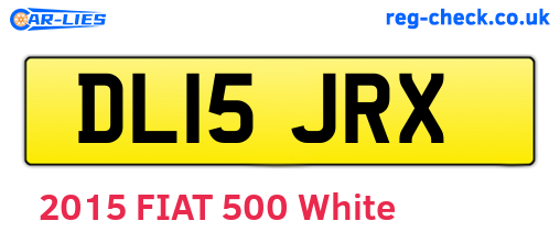 DL15JRX are the vehicle registration plates.