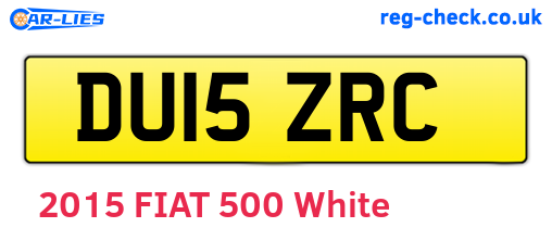 DU15ZRC are the vehicle registration plates.