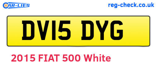 DV15DYG are the vehicle registration plates.