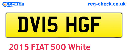 DV15HGF are the vehicle registration plates.