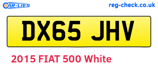 DX65JHV are the vehicle registration plates.
