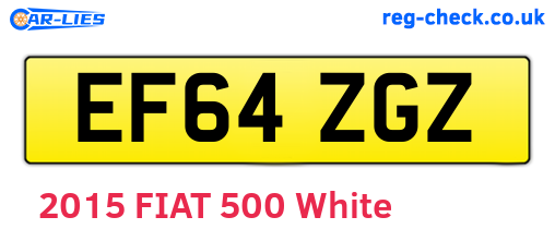 EF64ZGZ are the vehicle registration plates.