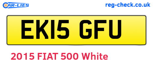 EK15GFU are the vehicle registration plates.