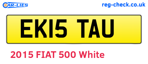EK15TAU are the vehicle registration plates.