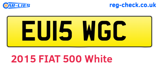 EU15WGC are the vehicle registration plates.