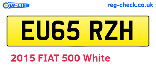 EU65RZH are the vehicle registration plates.