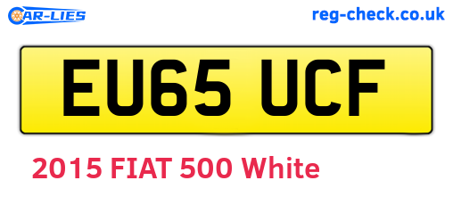 EU65UCF are the vehicle registration plates.