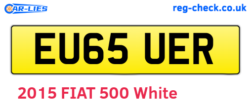 EU65UER are the vehicle registration plates.