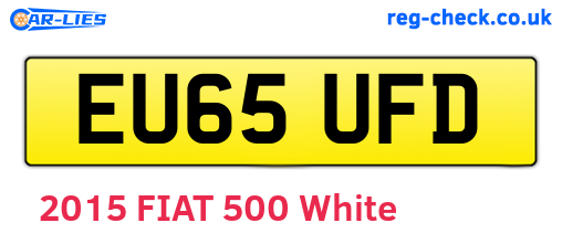 EU65UFD are the vehicle registration plates.