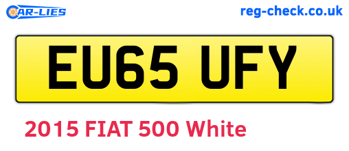 EU65UFY are the vehicle registration plates.