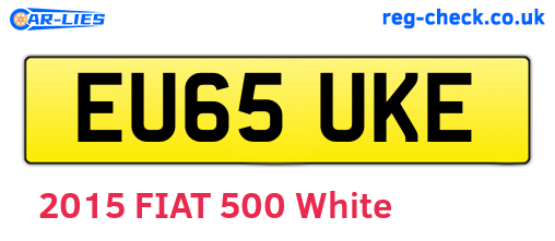 EU65UKE are the vehicle registration plates.