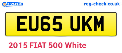 EU65UKM are the vehicle registration plates.