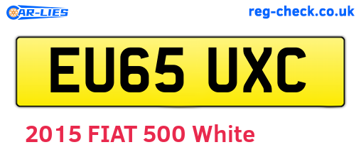 EU65UXC are the vehicle registration plates.
