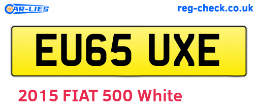 EU65UXE are the vehicle registration plates.