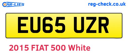 EU65UZR are the vehicle registration plates.