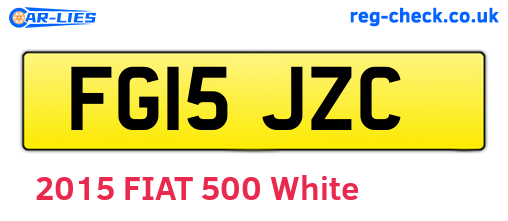 FG15JZC are the vehicle registration plates.