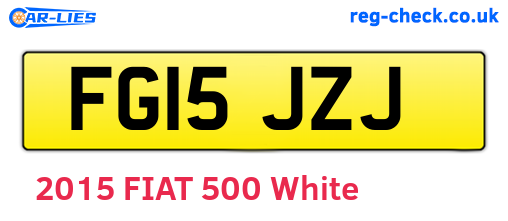 FG15JZJ are the vehicle registration plates.