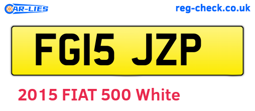 FG15JZP are the vehicle registration plates.