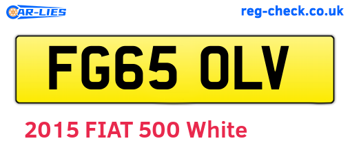 FG65OLV are the vehicle registration plates.