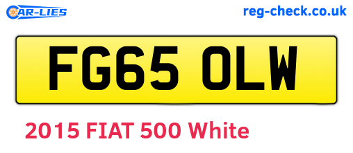 FG65OLW are the vehicle registration plates.