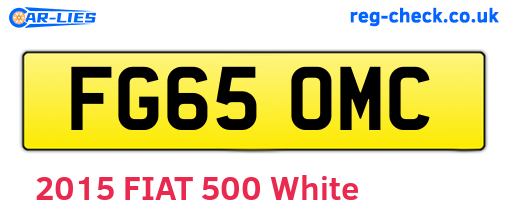 FG65OMC are the vehicle registration plates.