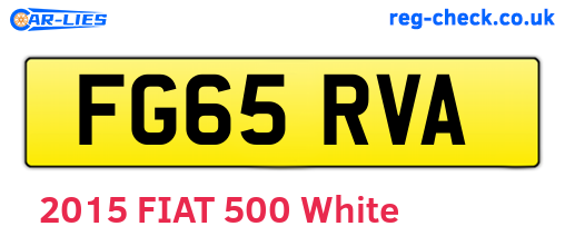 FG65RVA are the vehicle registration plates.