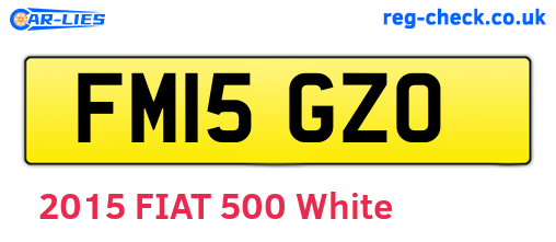 FM15GZO are the vehicle registration plates.