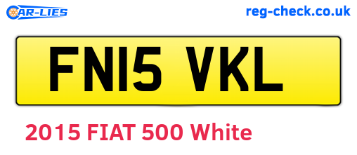 FN15VKL are the vehicle registration plates.
