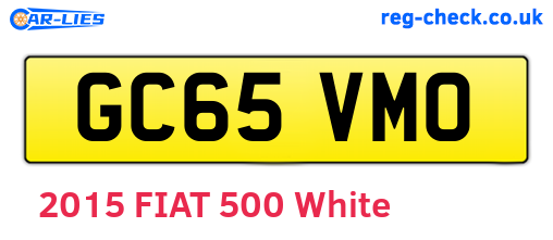 GC65VMO are the vehicle registration plates.
