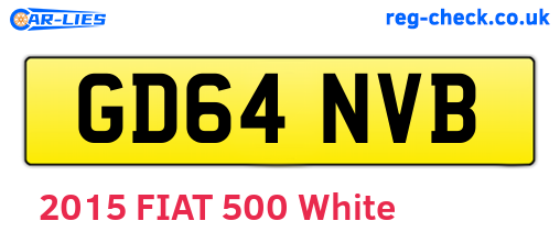GD64NVB are the vehicle registration plates.