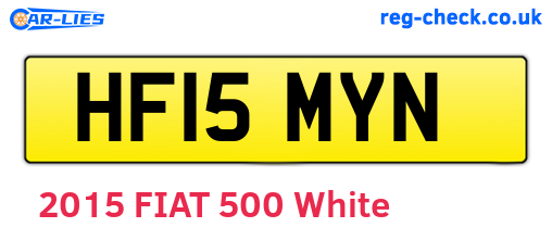HF15MYN are the vehicle registration plates.