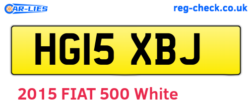 HG15XBJ are the vehicle registration plates.