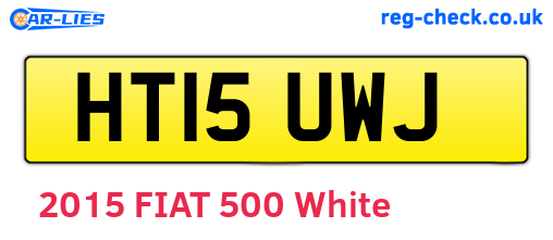 HT15UWJ are the vehicle registration plates.
