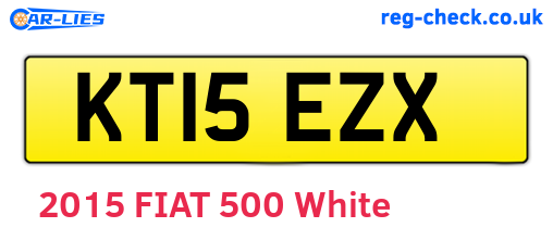 KT15EZX are the vehicle registration plates.