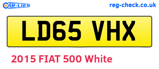 LD65VHX are the vehicle registration plates.