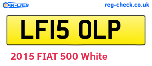 LF15OLP are the vehicle registration plates.