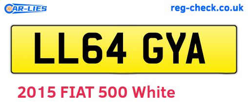 LL64GYA are the vehicle registration plates.