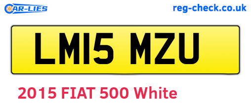 LM15MZU are the vehicle registration plates.