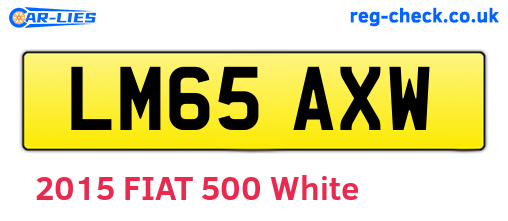 LM65AXW are the vehicle registration plates.