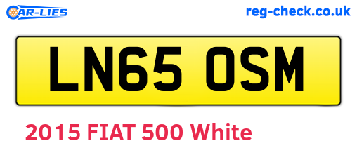 LN65OSM are the vehicle registration plates.