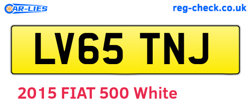 LV65TNJ are the vehicle registration plates.